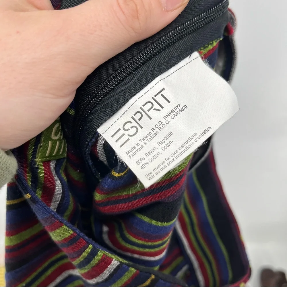 Vintage ESPRIT Striped High Waist Tapered Pant - Picture 9 of 12